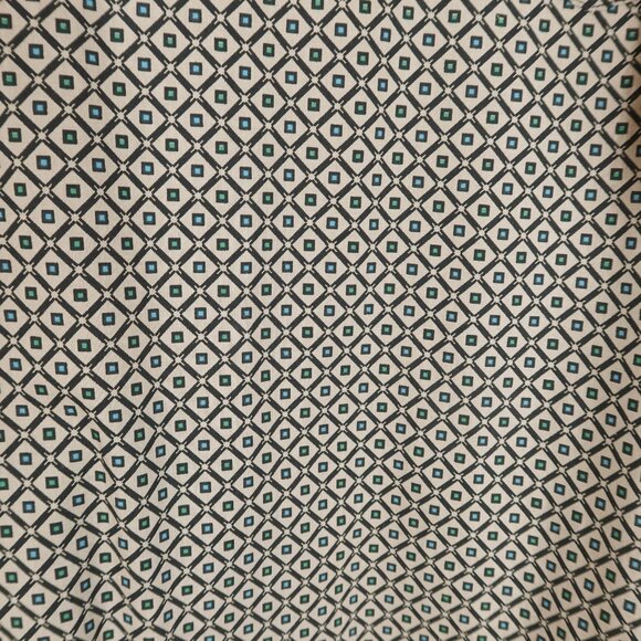 WRANGLER Pearl Snap Western Wrancher Shirt Size M Tan Blue Print Cotton Blend - Picture 6 of 7